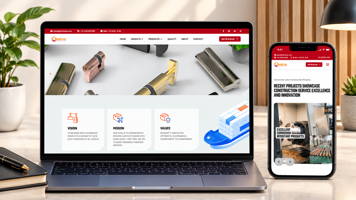 Hemitraa – B2B Manufacturing Website Development